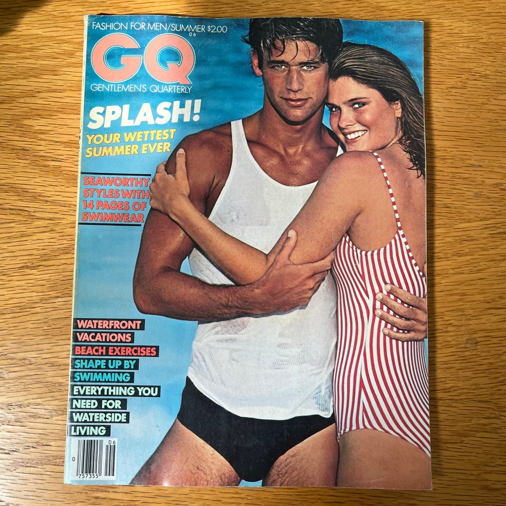 Vintage GQ Magazine Summer 1980 Splash Swimwear Men Fashion Gentlemen Quarterly